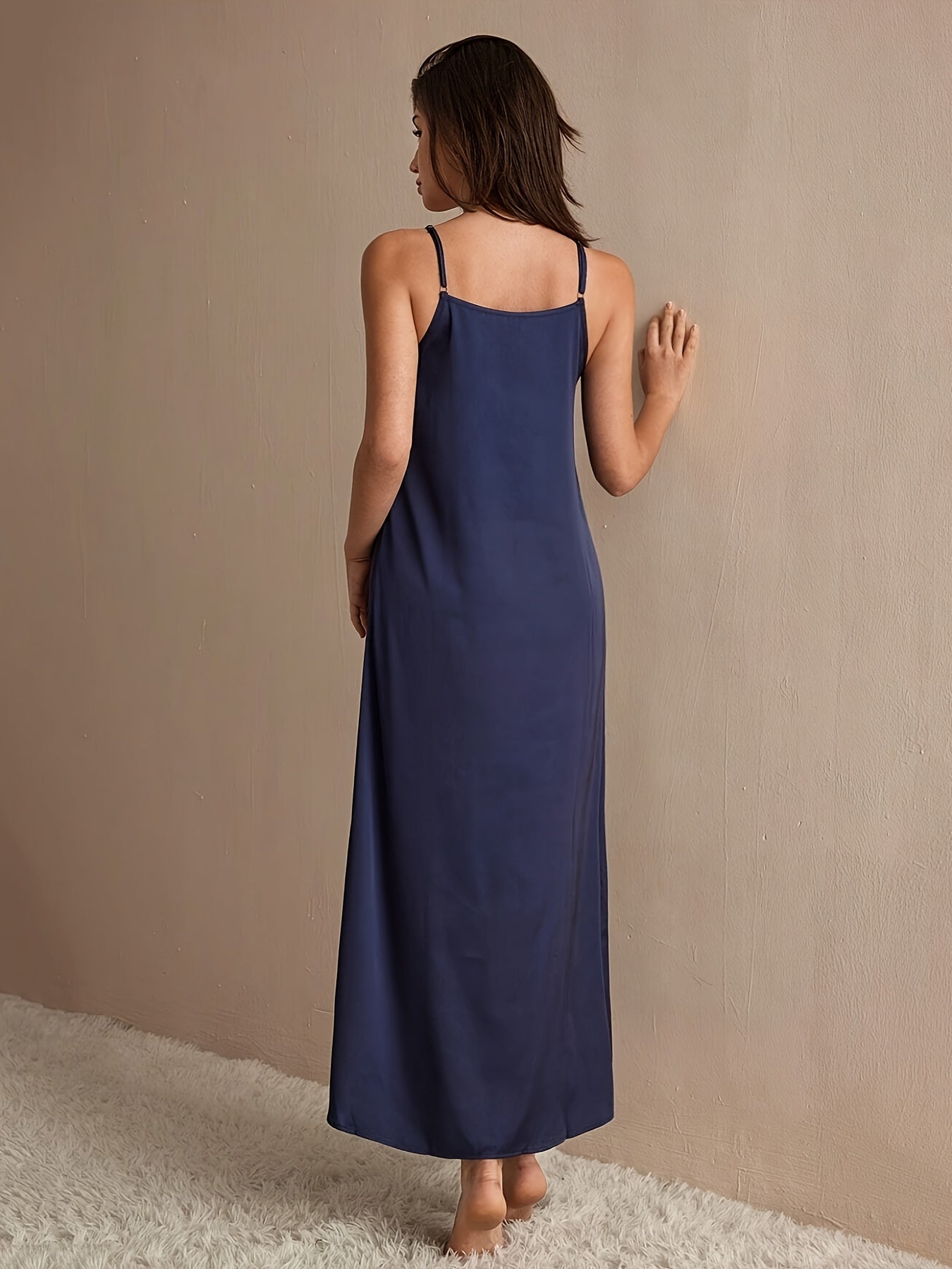 Ladies' Solid Color Elegant And Sexy Skin-Friendly Camisole Dress