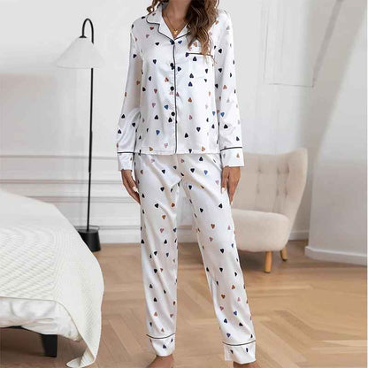Pajamas Set Women Satin Silk Sleepwear