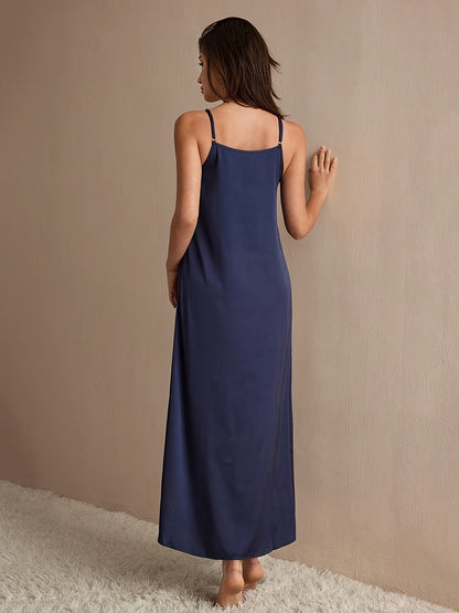 Ladies' Solid Color Elegant And Sexy Skin-Friendly Camisole Dress