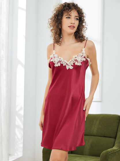 Mulberry Silk V-Back Chemise